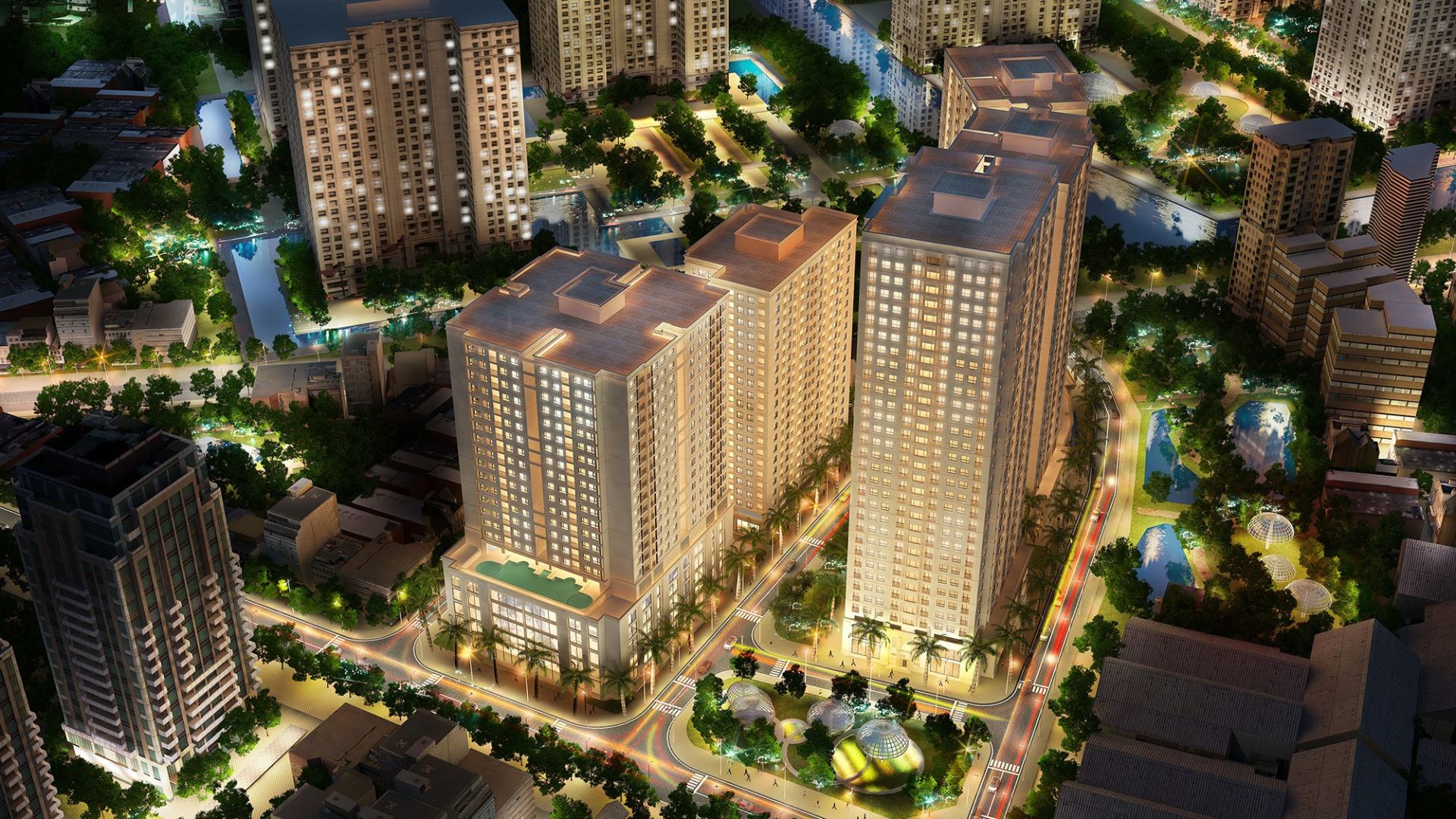 chung cư new horizon city phối cảnh đêm
