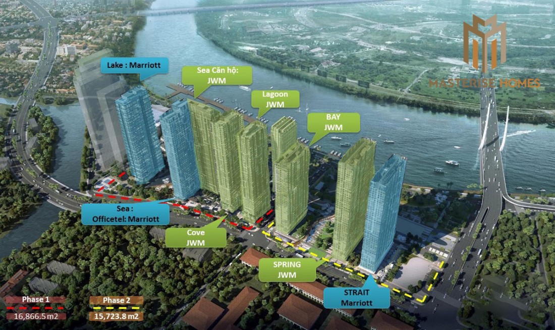 Mặt bằng và vị trí các toà căn hộ grand marina quận 1