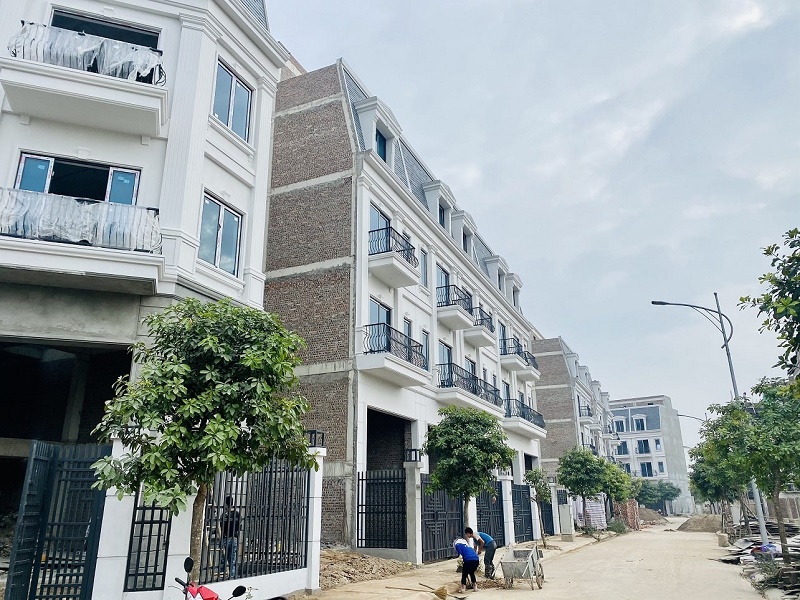 Tiến độ thực tế 2 Liền kề Happy Land