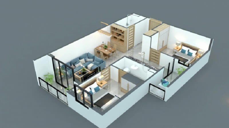 Thiết kế căn hộ chung cư nhà ở xã hội Thanh lâm Đại Thịnh Mê Linh
