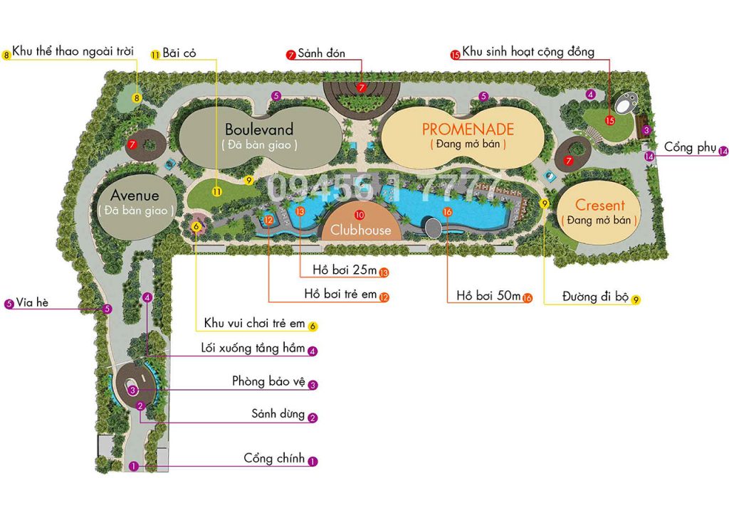 Mặt bằng tổng của City Garden.