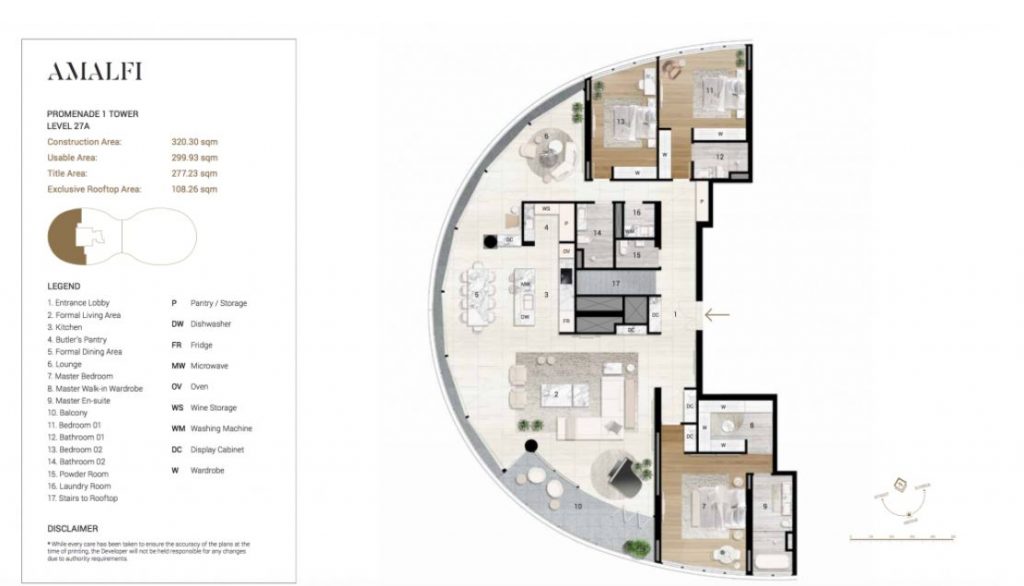 Mặt bằng Penthouse tầng 27A của dự án Cty Garden