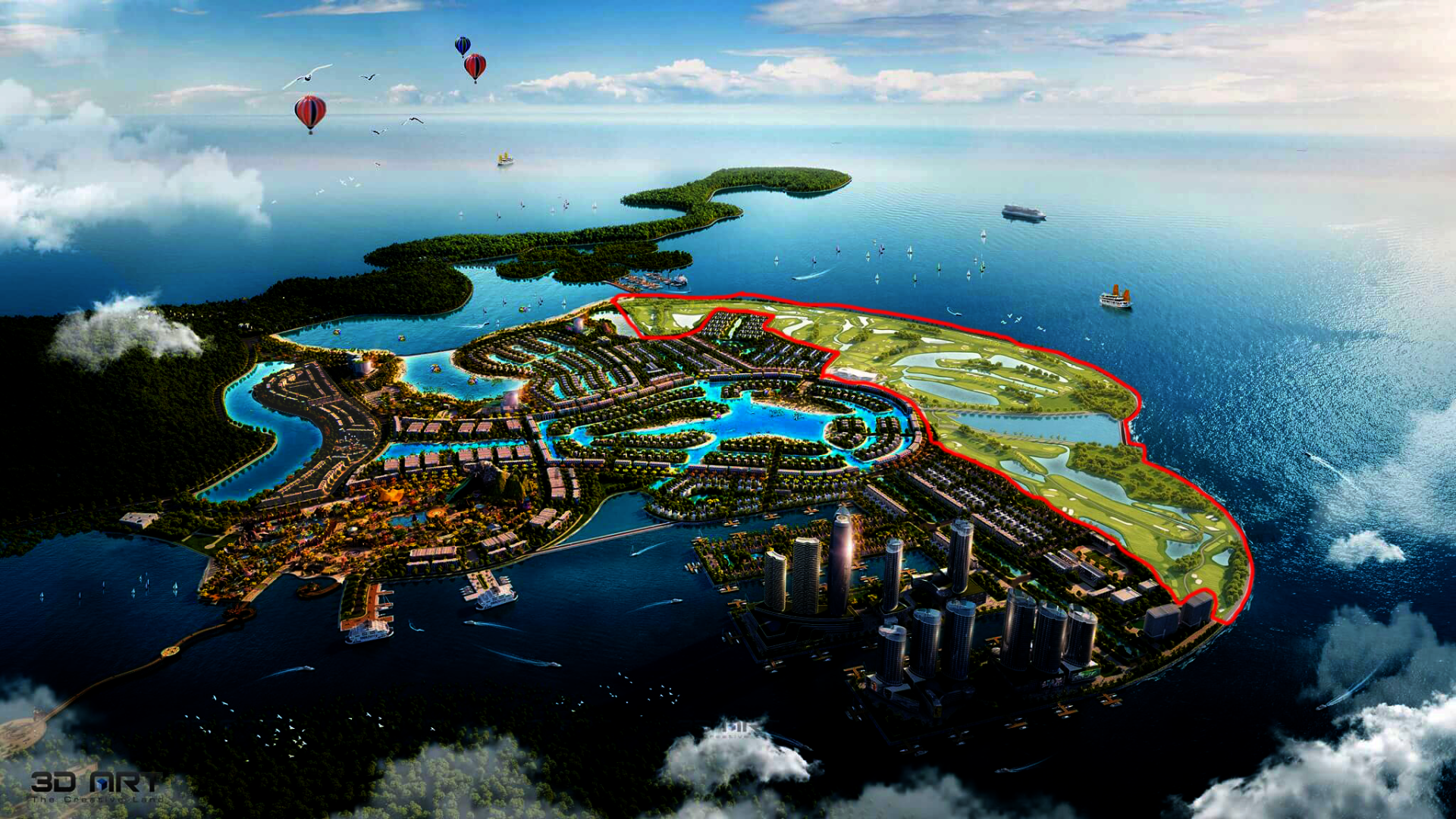 Ảnh đánh dấu phân khu Dragon Doson Golf Links