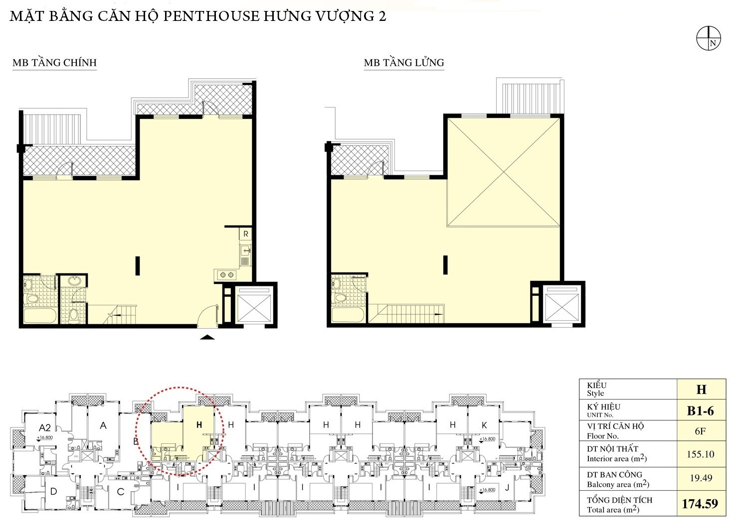 Mặt bằng căn hộ PenHouse