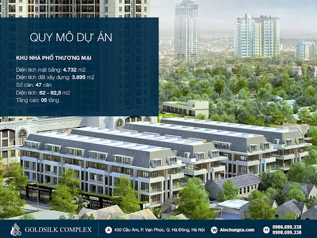 Phối cảnh khu liền kề Goldsilk Complex Vạn Phúc