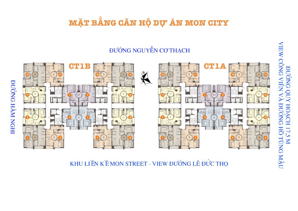 mặt bằng chung cư hd mon city