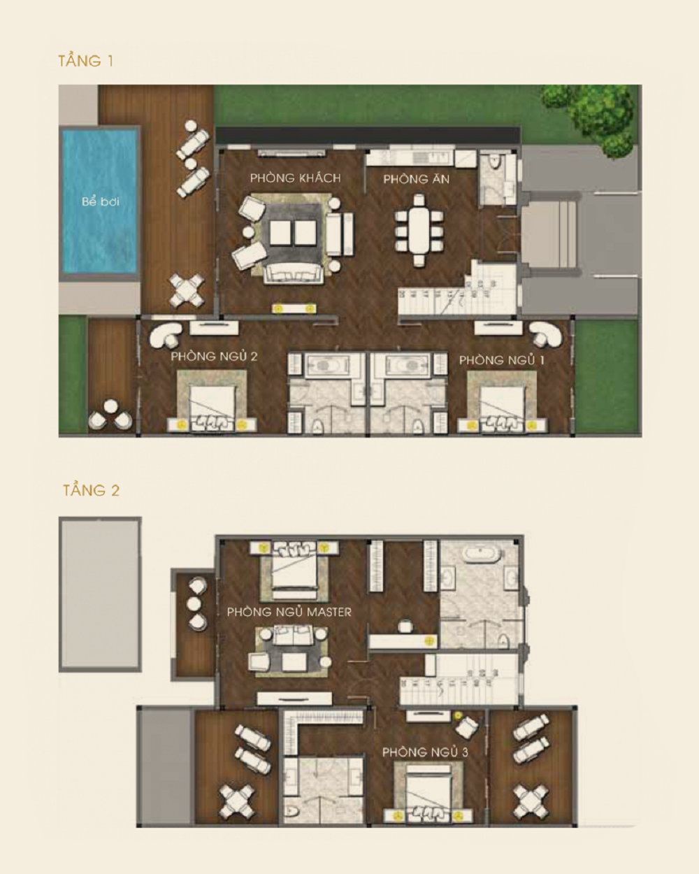 thiet ke biet thu Vinpearl Paradise Villas M2