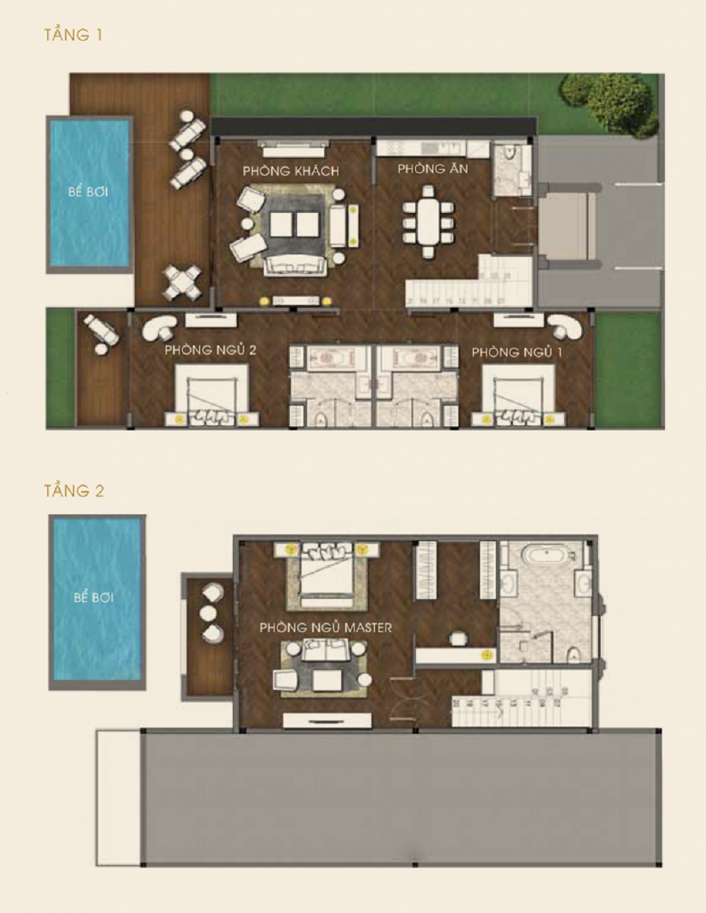 thiet ke biet thu Vinpearl Paradise Villas M3