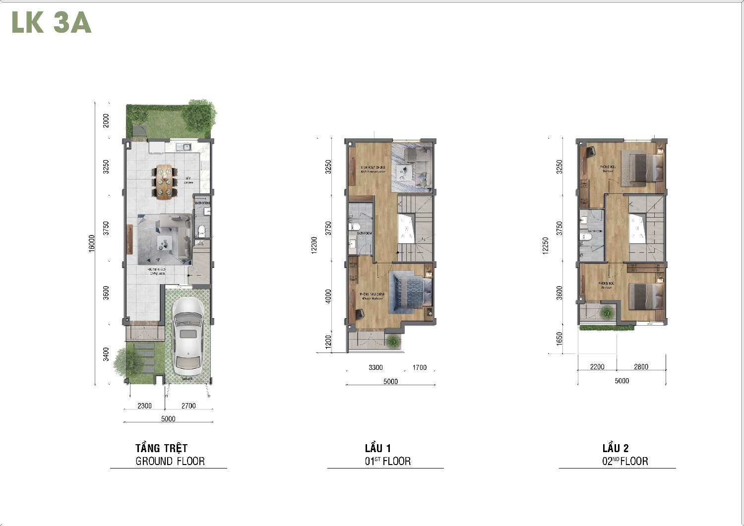 thiết kế 5x16 dự án nhà phố lovera park 