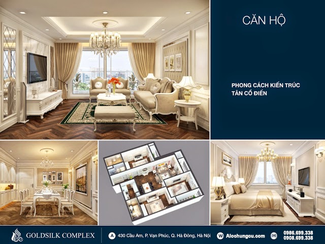thiết kế căn hộ chung cư Goldsilk Complex Vạn Phúc