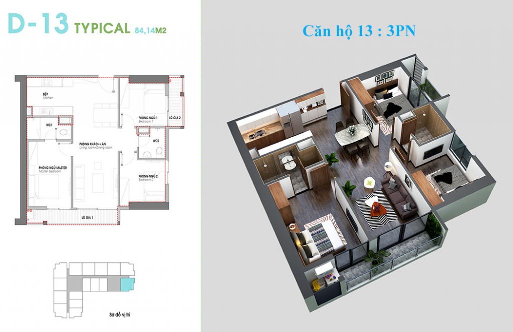 Thiết kế căn hộ 13 An Bình Plaza 