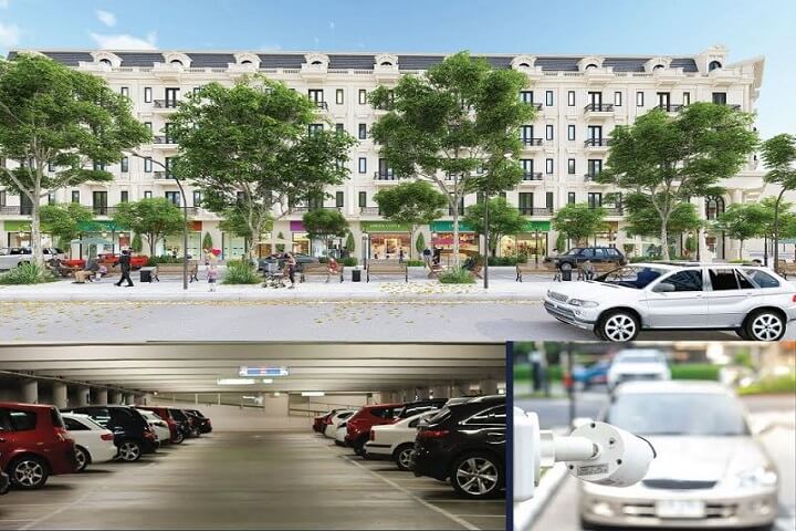 Bãi đỗ xe hiện đại tại Kiến Hưng Luxury Hà Đông