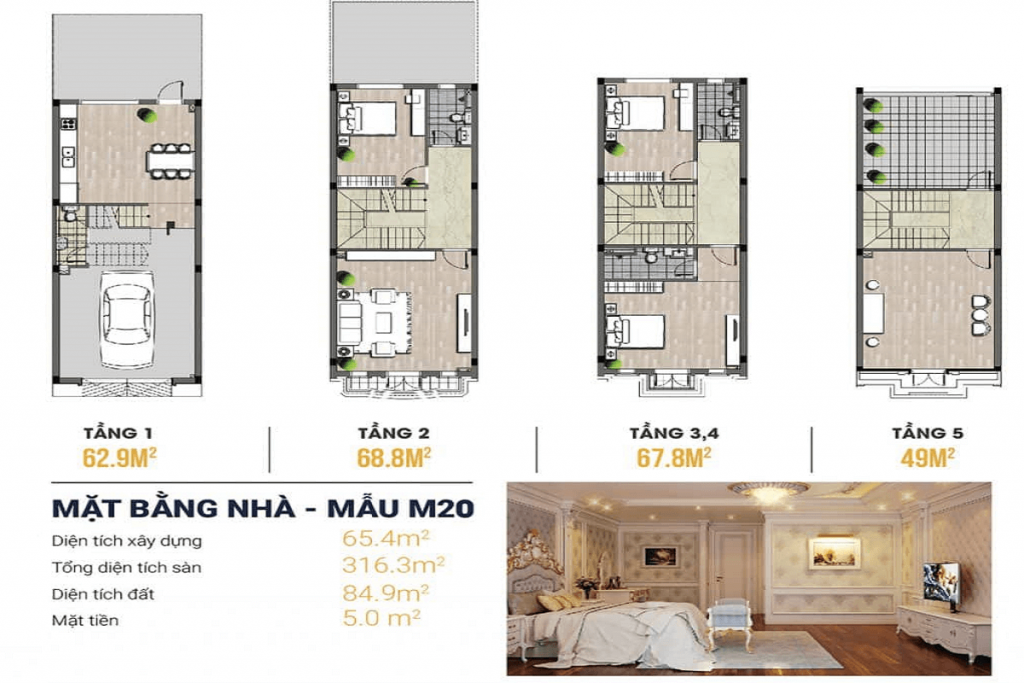 Thiết kế nhà ở Liền kề Kiến Hưng Luxury