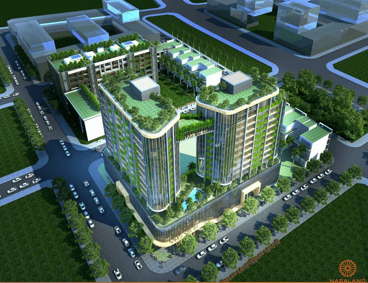 Phối cảnh tổng thể dự án căn hộ Riverfront Residence Quận 2