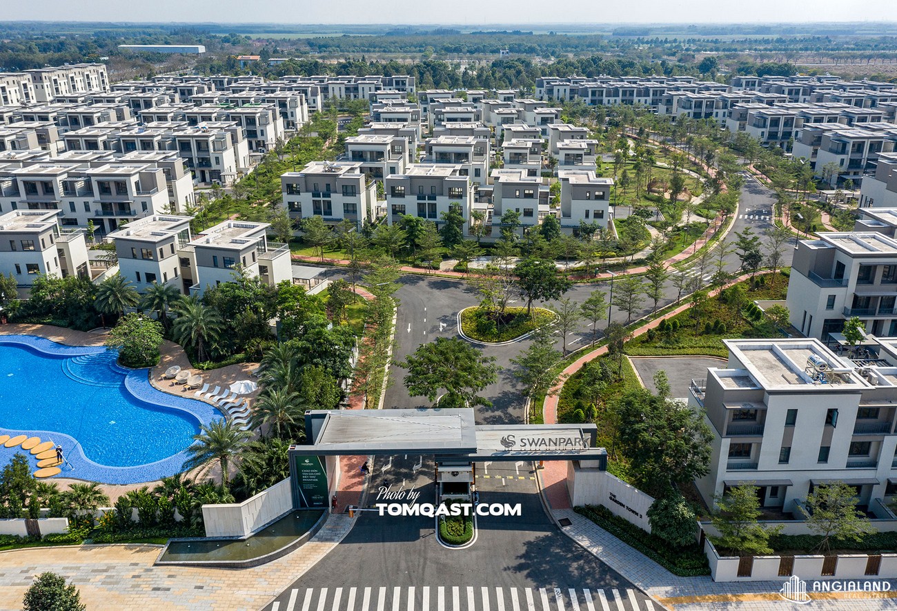 Phối cảnh tổng thể dự án Nhà Phố  Biệt Thự Swan Park Nhơn Trạch Đường Đường số 7 chủ đầu tư CFLD
