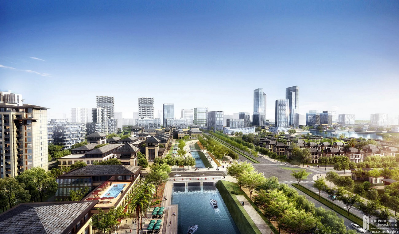 Phối cảnh tổng thể dự án Nhà Phố  Biệt Thự Swan Park Nhơn Trạch Đường Đường số 7 chủ đầu tư CFLD