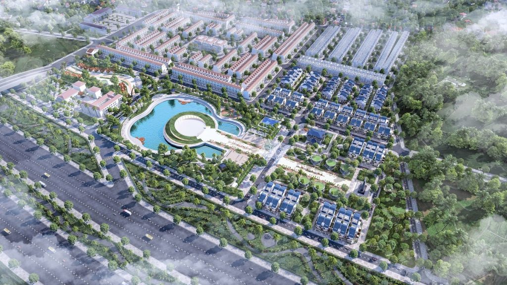 Phối cảnh tổng thể khu đô thị Đô Nghĩa Nam cường Sol Lake Villa