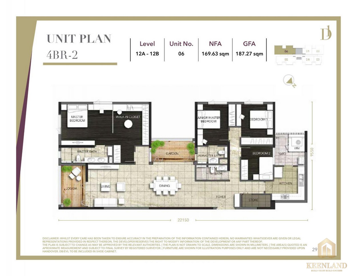 Thiết kế căn hộ 4 phòng ngủ D1 Mension