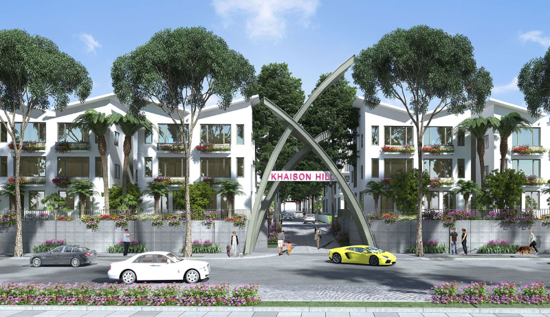 Dự án tọa lạc trên một dãy đồi xanh tươi