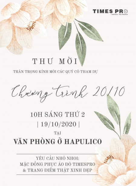 20/10/2020 Ý NGHĨA, ẤM ÁP CÙNG NHÀ TIMES