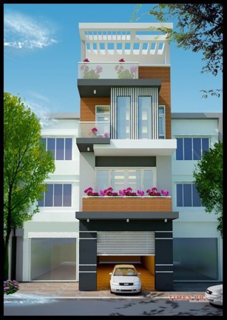 MẶT TIỀN NHÀ ỐNG 3 TẦNG ĐẸP 2020
