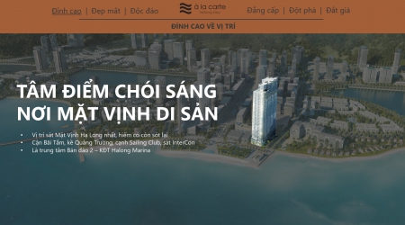 A La Carte Hạ Long Bay - view Vịnh Hạ Long - chia sẻ doanh thu cho khách hàng 90%