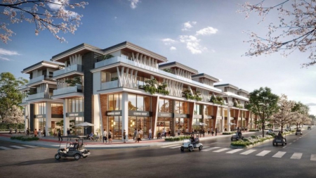 Lô hướng Đông Nam có 2 mặt tiền và công viên nhỏ sau nhà dự án KN Paradise