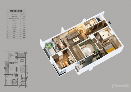 Chính chủ bán căn hộ 3 PN, 116m2, giá 4 tỷ, ngay cạnh cầu Vĩnh Tuy