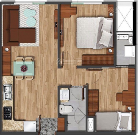 Akari City 2PN, 2WC 80m2 ký trực tiếp CĐT Nam Long, trả trước 10%, trả góp trong 30 tháng - PKD CĐT