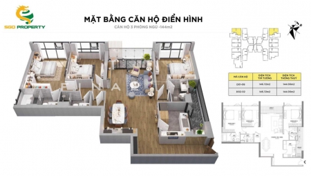 Bán gấp căn hộ 5* BRG 25 Lê Văn Lương. DT 103m2, 106m2 quà tặng 50 - 100 - 200tr